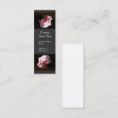 エレガントなピンクのカーネーションの花の名刺 スキニー名刺 (正面/裏面)