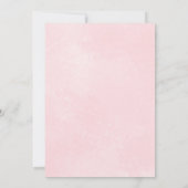 エレガントなピンクのギンガムサファリ ワイルドワン 1歳の誕生日 招待状 (裏面)