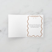 エレガントなピンクのサテンドレスのウェディングパーティーのお誘い カード (内部)