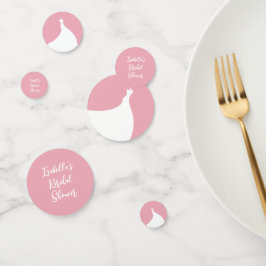 エレガントなピンクのシャワードレス コンフェッティ