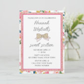 エレガントなピンクのスイート16招待状 招待状 (スタンド正面)