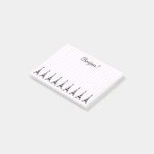 エレガントなピンクのストライプのエッフェル塔のフランス人のテーマ ポストイット (アングル)