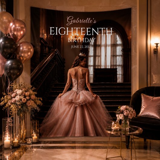 エレガントなピンクのデビュー背景 タペストリー