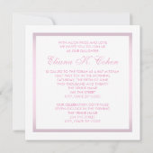 エレガントなピンクのバット・ミツバ祭りの招待状 招待状 (裏面)