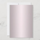 エレガントなピンクのバラとパールの結婚式前祝賀会の招待状 招待状 (裏面)