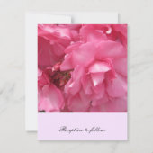 エレガントなピンクのバラのウェディング招待状 招待状 (裏面)