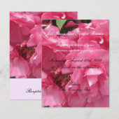 エレガントなピンクのバラのウェディング招待状 招待状 (正面/裏面)