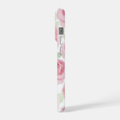 エレガントなピンクのバラのスマホケース iPhoneケース (左側面)