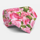 エレガントなピンクのバラのネクタイ フォーマル ネックタイ ネクタイ (ロール)