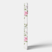 エレガントなピンクのバラの花柄モノグラム Case-Mate iPhoneケース (裏面 / 右)