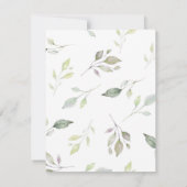 エレガントなピンクのバラ ゴールドグリッター ウェディング RSVP 招待状 (裏面)