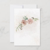 エレガントなピンクのバラ ヴィンテージ結婚式 RSVP カード (裏面)