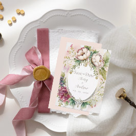 エレガントなピンクのブッシュ ロマンチック ルージュ セーブザデート