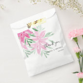 エレガントなピンクのボヘミアンフラワーウォーターカラー フェイバーバッグ (封をした状態)