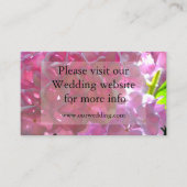 エレガントなピンクのボヘミアンフラワーズ ハイドランジア エンクロージャーカード (正面)