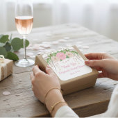 エレガントなピンクのボヘミアンフラワーパーティー スクエアシール