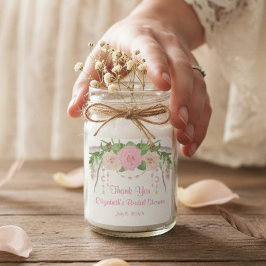 エレガントなピンクのボヘミアンフラワーパーティー スクエアシール