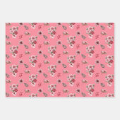 エレガントなピンクのポインセチアのクリスマスホリデーパターン ラッピングペーパーシート (正面2)