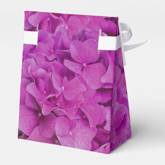 エレガントなピンクのマグエンタの花のハイドランジアとバラ フェイバーボックス (裏面サイド)