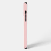 エレガントなピンクのモノグラムイニシャル iPhoneケース (左側面)