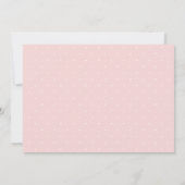 エレガントなピンクのモノグラム ベビーガール フォト 出生 案内状 (裏面)