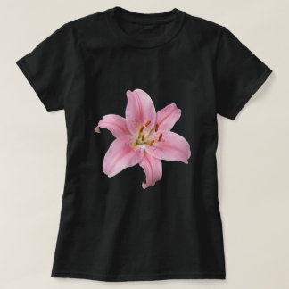 エレガントなピンクのユリの花 Tシャツ
