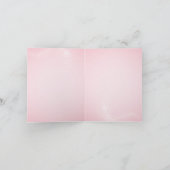 エレガントなピンクのリボン クリスマスツリー カード (内部)