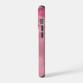 エレガントなピンクのレース iPhoneケース (左側面)