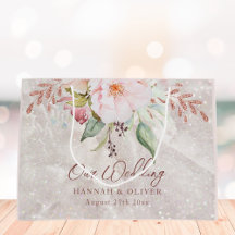 エレガントなピンクのローズ牡丹の花の結婚式の贈り物