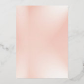 エレガントなピンクのワイルドフラワー ウェディング セーブ・ザ・デート 箔招待状 (裏面)