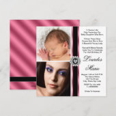 エレガントなピンクの写真 キンセアニエラ 招待状 (正面/裏面)
