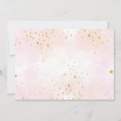 エレガントなピンクの小さなパンプキンガール 1歳の誕生日招待状 招待状 (裏面)