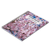 エレガントなピンクの桜の木の写真 ノートブック (左側)