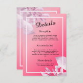 エレガントなピンクの桜の花 新緑 エンクロージャーカード (正面/裏面)