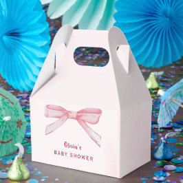 エレガントなピンクの水彩ベビーシャワー フェイバーボックス
