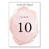 エレガントなピンクの水彩画のバツミッツヴァー カード (正面)