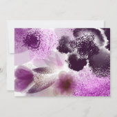 エレガントなピンクの水彩花のウェディング 招待状 (裏面)