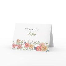 エレガントなピンクの水彩花のブライダルシャワー