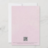 エレガントなピンクの水彩花のブライダルシャワー 招待状 (裏面)