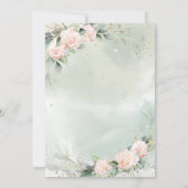 エレガントなピンクの水彩花の追悼式 招待状 (裏面)