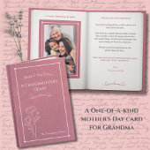 エレガントなピンクの祖母　母の日　ストーリーブック カード