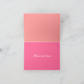 エレガントなピンクの結婚式モノグラム感謝カード サンキューカード (内部)
