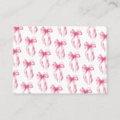 エレガントなピンクの結婚式前祝いカード エンクロージャーカード (裏面)