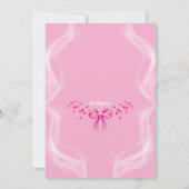 エレガントなピンクの結婚式招待状 招待状 (裏面)