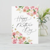 エレガントなピンクの芍薬の写真　母の日 シーズンカード (スタンド正面)