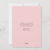 エレガントなピンクの芍薬 お母さんの日おめでとう シーズンカード (裏面)