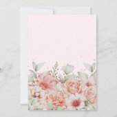 エレガントなピンクの花とグリッターが輝く90歳の誕生日パーティー 招待状 (裏面)