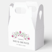 エレガントなピンクの花のウェディングシャワーボックス フェイバーボックス (オープン)