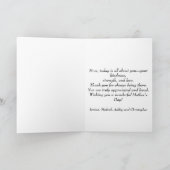 エレガントなピンクの花のハッピーマザーズデー シーズンカード (内部)