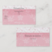 エレガントなピンクの花のフェミニン 名刺 (正面/裏面)